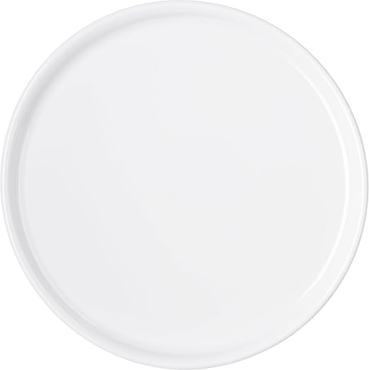Carlisle FoodService Products Stadia Reusable Plastic Plate Salad Plate for Home and Restaurant, Melamine, 9 Inches, White