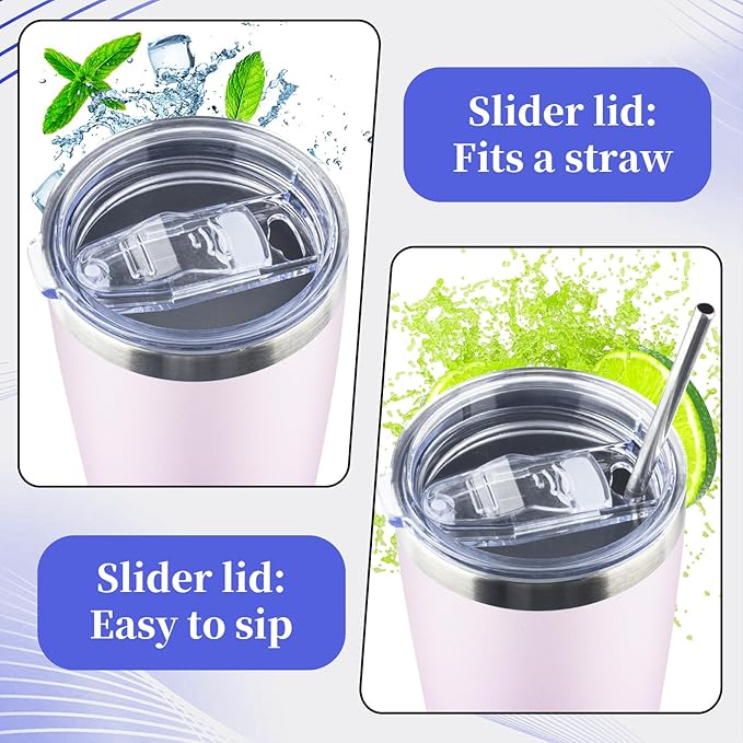40 oz Tumbler with Lids and Straws Double Wall Vacuum Insulated Tumbler Cup,Stainless Steel Leak-proof Thermal Tumbler Powder Coated Travel Coffee Mug for Cold and Hot Drinks,Gardient Purple