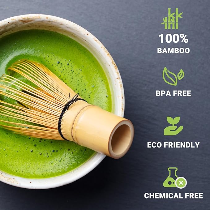 Bamboo Matcha Whisk 80/100/120 Prong, Traditional Japanese Chasen Matcha Stirrer -Authentic Japanese Bamboo Whisk For Matcha Tea (100prongs)