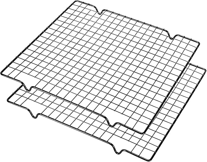 VNIMTI Baking Cooling Rack 2 Sets, Cookie Cooling Racks for Cooking, Baking, Roasting, Grilling, Drying, Oven Safe Wire Rack, 11" * 10" Small Squares Grids