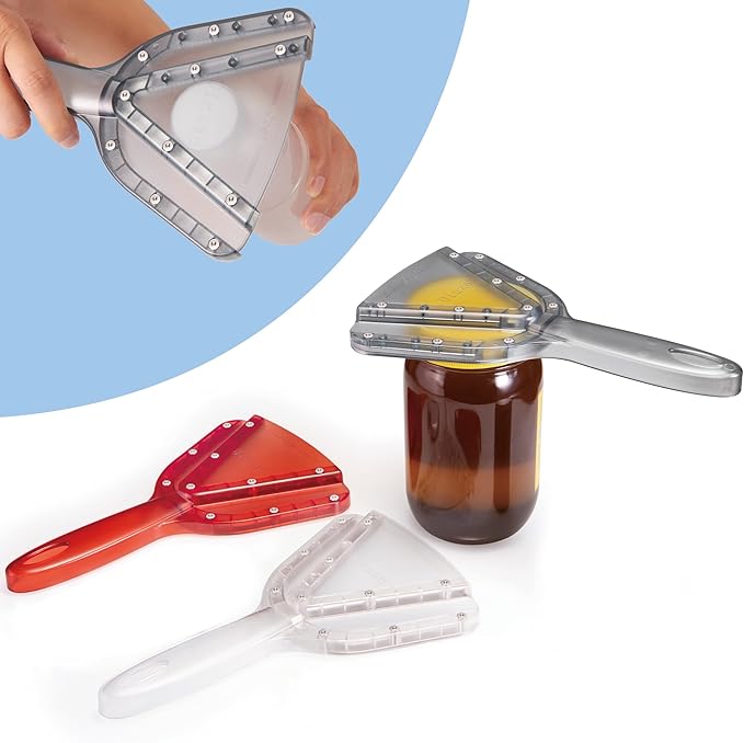 Jar Opener for Weak Hand & Seniors with Arthritis,Easy Twist Off Bottle Caps,Patent | Unique Kitchen Gadgets,Handheld Lid Top Open for Elderly/Women/Men (Orange)
