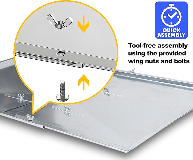 Adjsutable Grease Tray for Gas Grill (27-30 inches), Fits 4/5 Burner Grills from Nexgrill, Dyna Glo, Backyard Grill, BHG, Uniflame & Others, Universal Drip Tray with Catch Pan