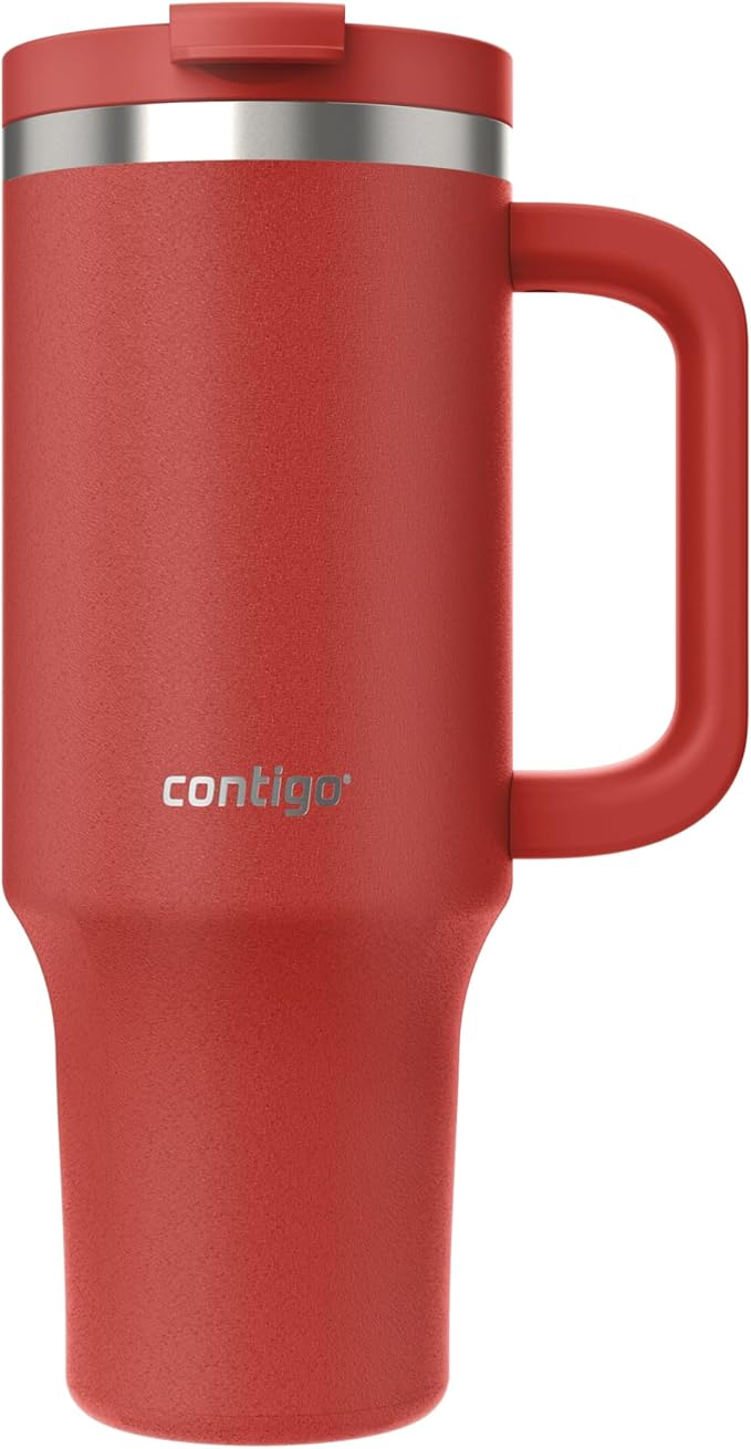 Contigo Streeterville 40oz Tumbler, Stainless Steel Vacuum Insulated, Leak-Proof, Cold for 29 Hours, Goji Berry