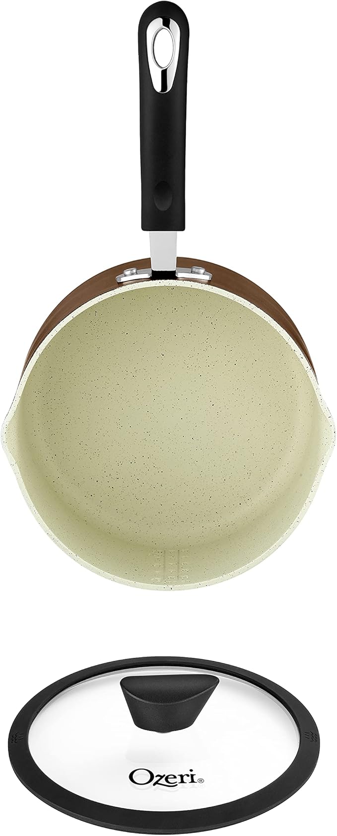 The All-In-One Stone Saucepan and Cooking Pot by Ozeri - 100% APEO, GenX, PFBS, PFOS, PFOA, NMP and NEP-Free German-Made Coating