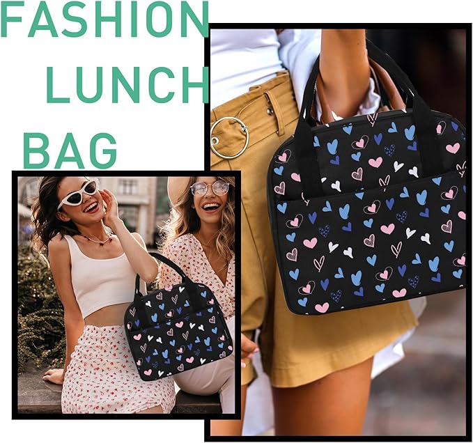 VLM Lunch Bag,Lunch Box for Women Men,Reusable Insulated Lunch Tote,Small Leakproof Cute Lunch Cooler with High Capacity for Work,Picnic,Campin