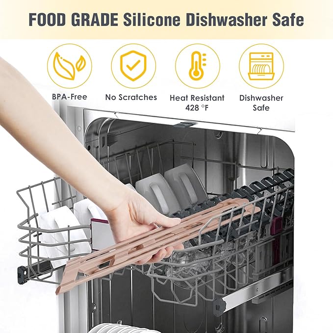 Tomorotec Small Triangle Roll-Up Dish Drying Rack with Silicone Coating Stainless Steel Frame for Sink Corners, Over-The-Sink Kitchen Drainer & Organizer for Space-Saving Storage-Light Brown