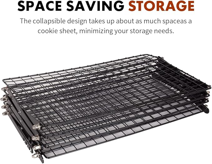 PowerKing Upgraded Collapsible 4-Tier Cooling Rack, Adjustable Stackable Non-Stick Wire Rack for Baking, Roasting, Drying, Cookies, Cakes, Muffins, Space-Saving, Gifts for Baking Enthusiasts