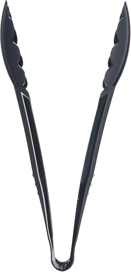 Carlisle FoodService Products 470903 Carly Salad Tong, 9" Utility Tong, Black, 1 Pack
