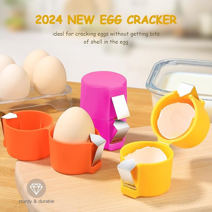 3 Pcs Egg shell opener, Eggshell opener, Egg Clip for Raw Eggs, Egg Peeler，Not for Hard-boiled eggs, Home kitchen Gadgets to Quickly Cut Eggshells