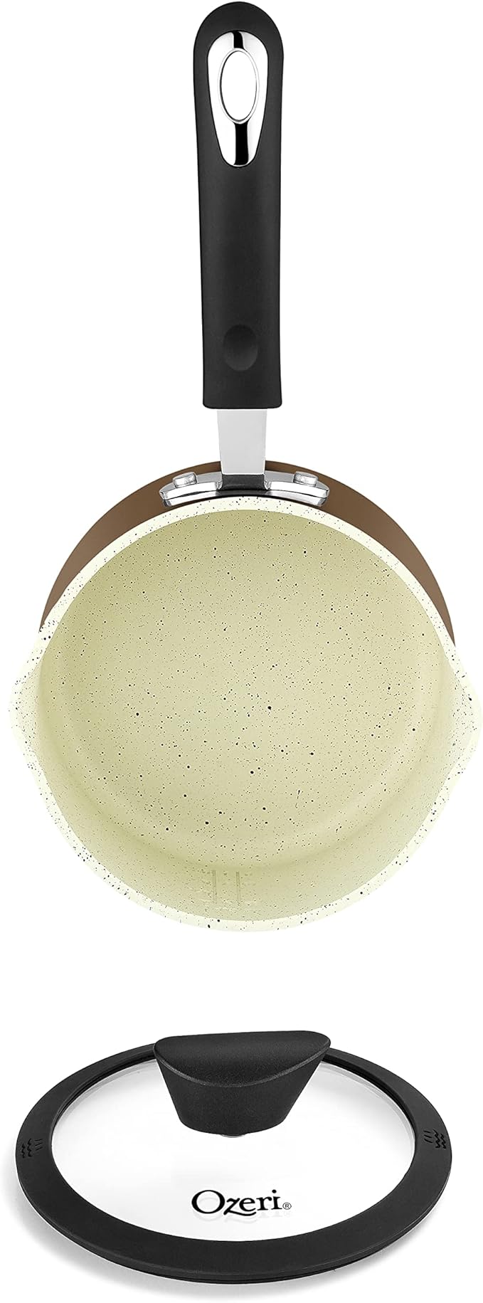 The All-In-One Stone Saucepan and Cooking Pot by Ozeri - 100% APEO, GenX, PFBS, PFOS, PFOA, NMP and NEP-Free German-Made Coating