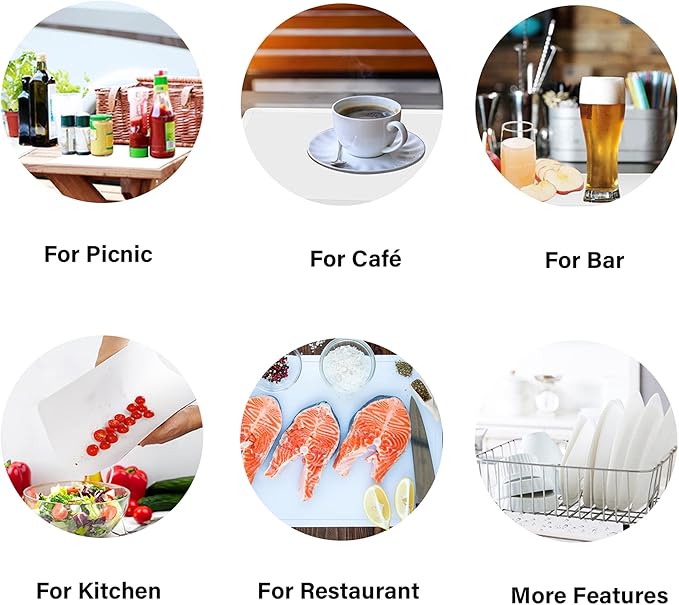 ZVP Disposable Cutting Boards 60 Count, Collapsible Cutting Board Sheet with Built-in Crease, Flexible Plastic Cutting Mat for Kitchen and Commercial Use, 17 x 12 In White