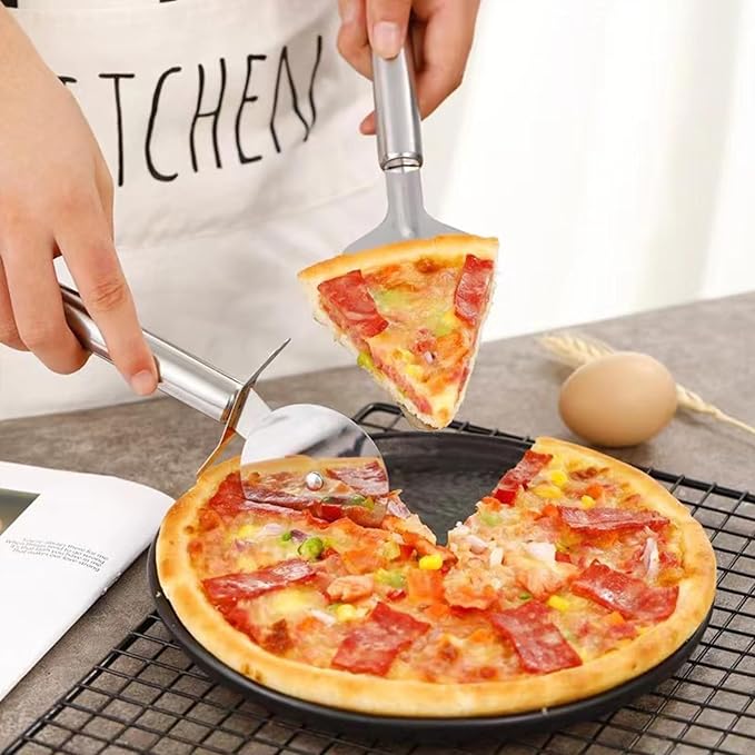 Pizza Cutter Wheel, Stainless Steel Pizza Slicer with Sharp Blade, Heavy Duty Rotary Pizza Cutter for Kitchen, Pizza, Pastry & Flatbread