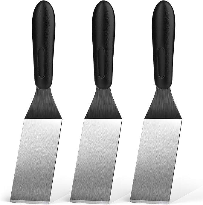 Small Spatula 3 PCS, Mini Serving Spatula for Kitchen Use, Metal Spatula for Serving and Turning, Ideal for Pancakes, Brownies, Desserts, Cookie, Eggs or Small Pan