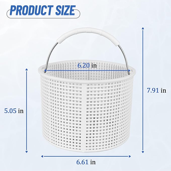 Pool Skimmer Basket Replacement for Hayward SPX1082CA & Aladdin B-152 Skimmers, Skimmer Basket for Inground Pool Replace SP1083 SP1084 1085 1086 SP1075 Baskets - Upgrade Basket with Handle