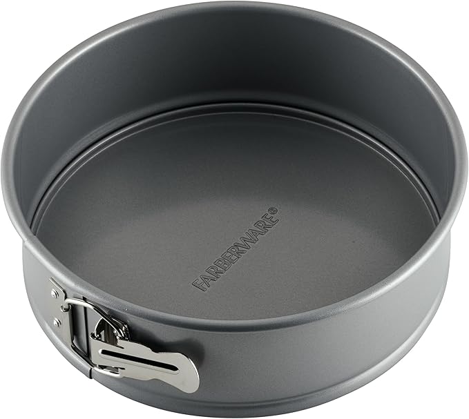 Farberware Nonstick Bakeware 9-Inch Round Springform Pan, Gray