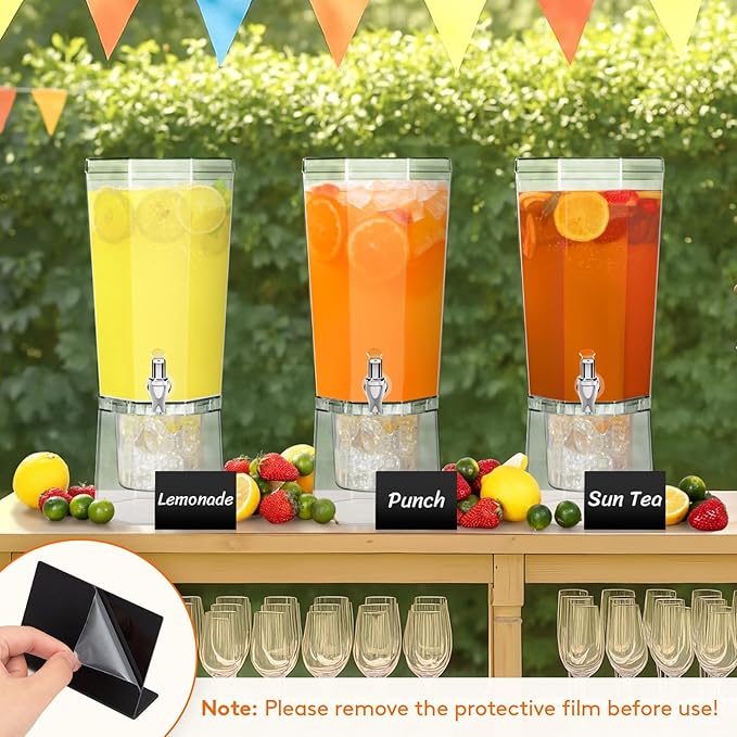Lifewit 1 Gallon Drink Dispenser for Parties, 4L Plastic Beverage Container with Stand for Juice/Tea/Soda & Lemonade, Clear Water Pitcher with Spigot for Mimosa Bar Hosting 39 x 16 cm/15x6"