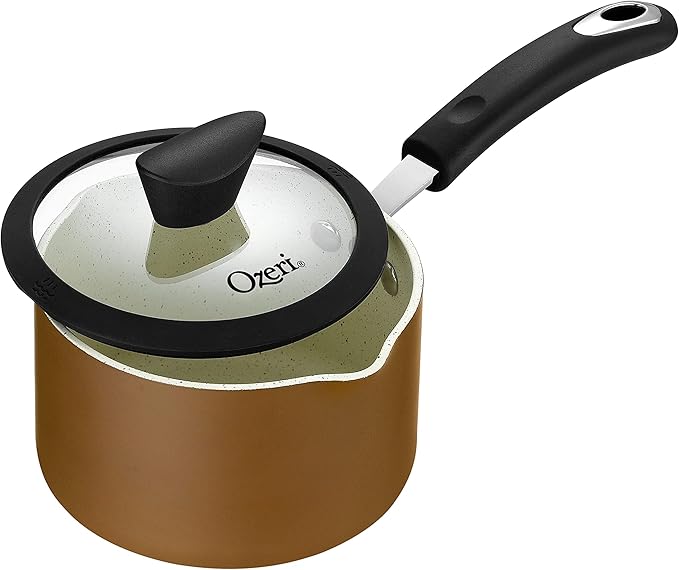 The All-In-One Stone Saucepan and Cooking Pot by Ozeri - 100% APEO, GenX, PFBS, PFOS, PFOA, NMP and NEP-Free German-Made Coating