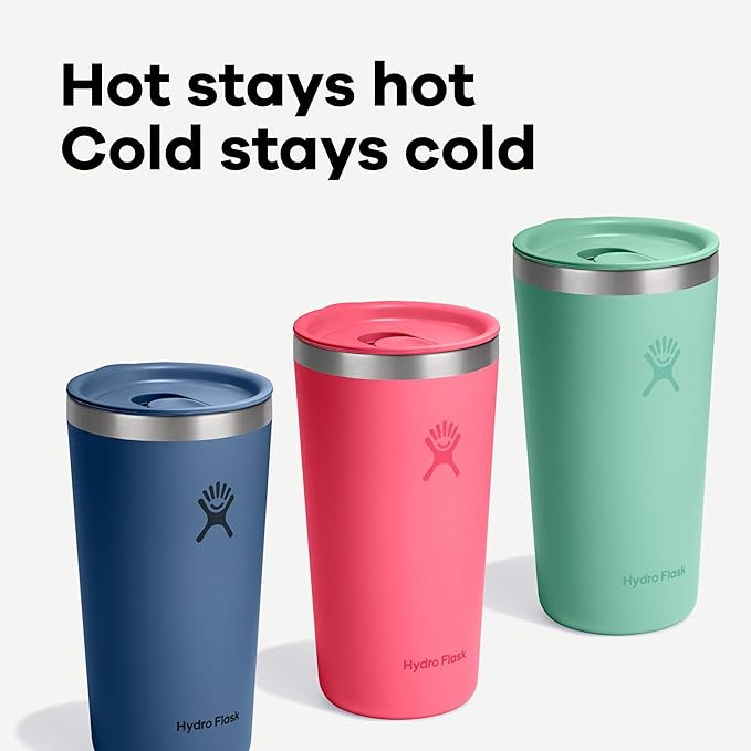 Hydro Flask All Around Tumbler Press-In Lid, Insulated Travel Mug, Stainless Steel Coffee Cup 16 Oz Shale Gray