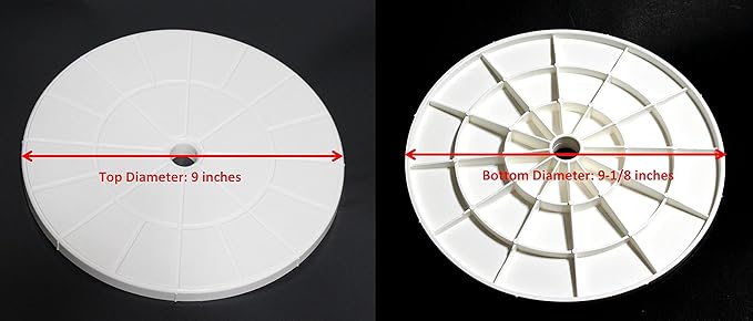 Swimming Pool Skimmer Cover Debris Canister Deck Lid 9 1/8" Inch Skimmer Valve Replacement Lid (White)
