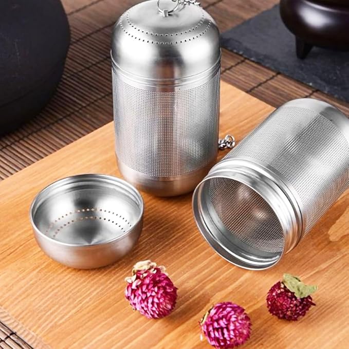 2PCS Stainless Steel Tea Infuser for Loose Tea Extra Fine Mesh Tea Infuser Loose Leaf Tea Steeper 304 Stainless Steel Tea with Heat Proof Handles