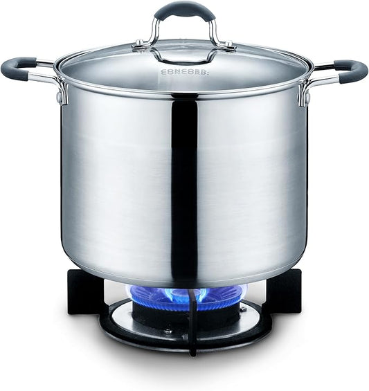 CONCORD Stainless Steel Stock Pot with Glass Lid (Induction Compatible) (15)