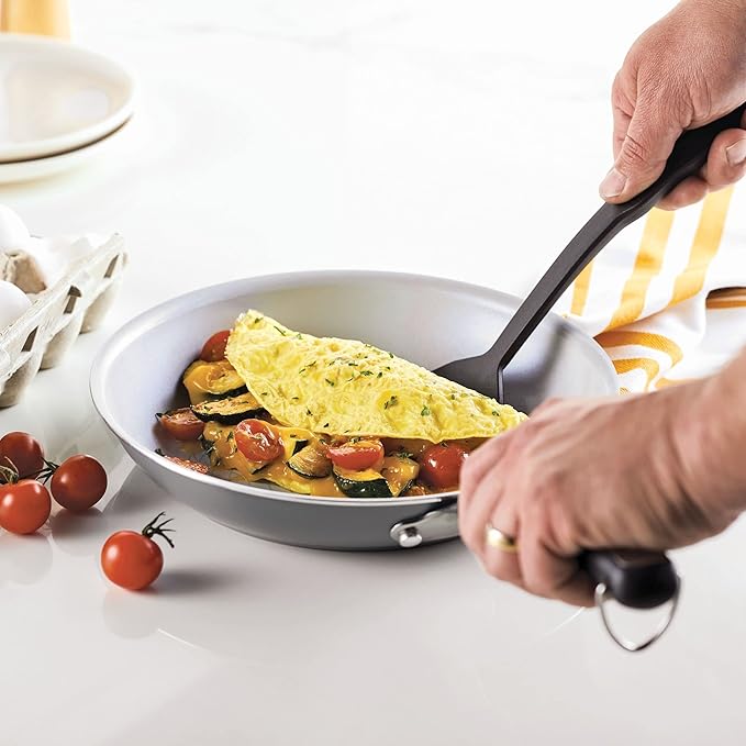 Farberware EcoAdvantage Ceramic Nonstick Frying Pan/Skillet, 10 Inch, Gray