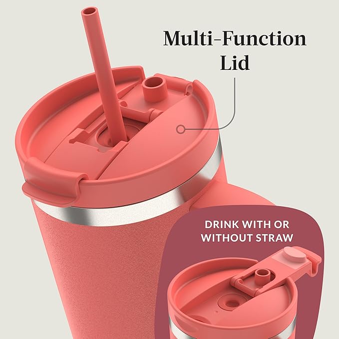 Contigo Streeterville 40oz Tumbler Stainless Steel Vacuum Insulated Leak-Proof Cold for 29 Hours Coral
