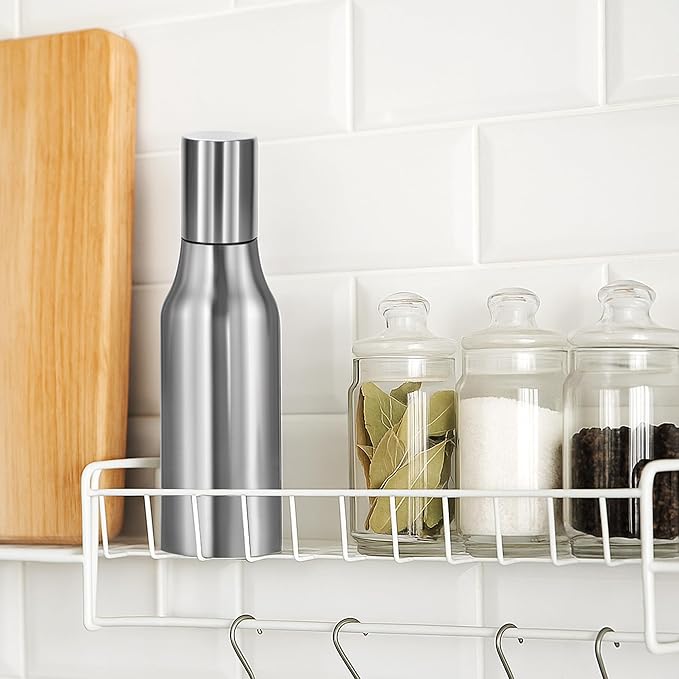 Stainless Steel Oil Dispenser Bottle - Leak-Proof Olive Oil Decanter for Kitchen(17Oz)