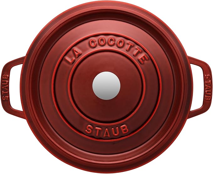 Staub Cast Iron 7-qt Round Cocotte - Grenadine, Made in France