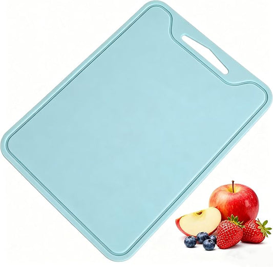 Jerliflyer Silicone Cutting Board,8.6 * 11.8in BPA Free Flexible Kitchen Chopping Board for Meat, Vegetables and Fruit,Dishwasher Safe(Blue)