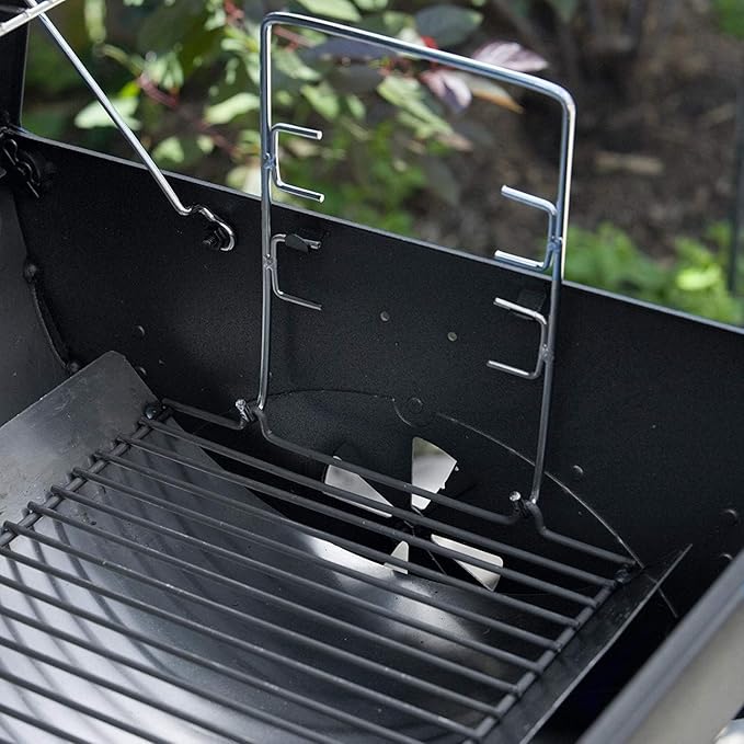 LS'BABQ 20 Inches Ash Pan Charcoal Grill Replacement Parts for Chargriller 5050 5072 5650 2123 2223 2823 Charcoal Grills with 2 PCS Fire Grate Hangers, Replacement Part for Chargriller Model #200157