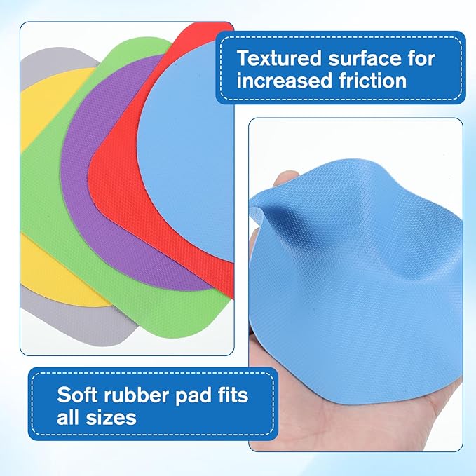 12Pcs Jar Opener Gripper, Jar Openers Gripper Pads, Rubber Jars Opener Kitchen Gadgets Cap Jars Openers, Grippers for Opening Ja rs for Seniors Kitchen Coasters Tool(Style A)