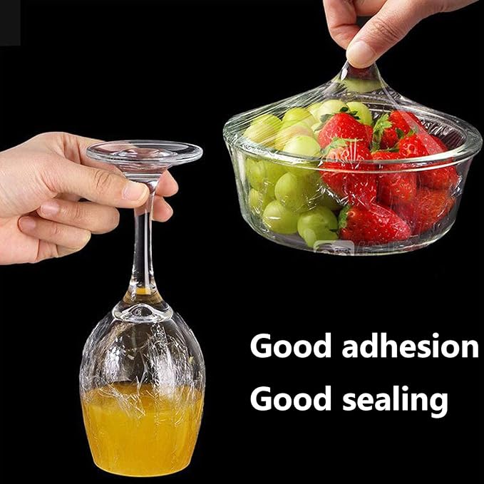 Plastic Cling Wrap Refillable Food Wrap Stretch Clear Cling Wrap 12 Inch×328 Ft (Only Cling Wrap)