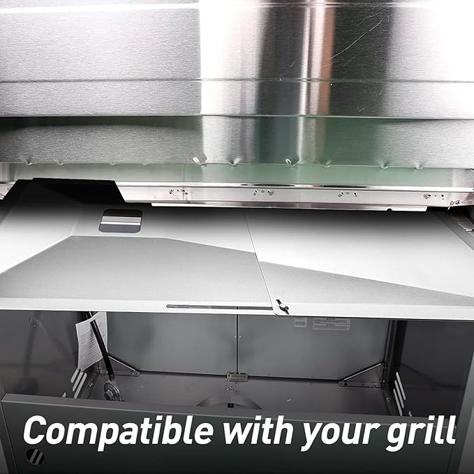 Universal Grease Tray with Catch Pan, Adjustable Drip Pan fits Nexgrill, Charbroil, Dyna Glo, Kenmore, BHG, Master,Backyard, Uniflame,Expert, Galvanized Steel Replacement Part for 3/4/5Burner Gasgrill