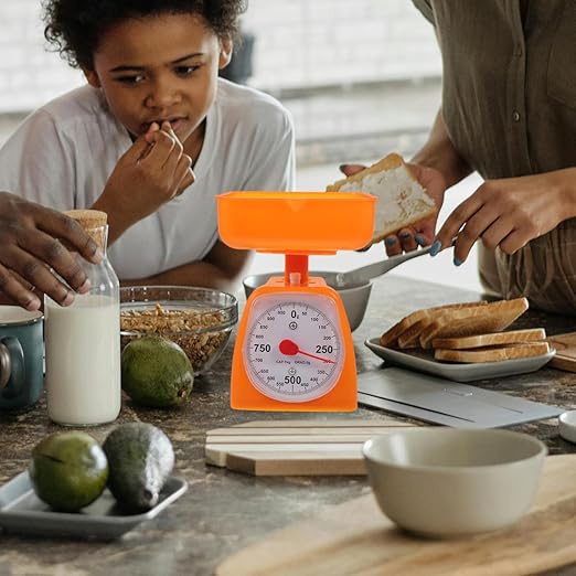 Mechanical Kitchen Scale with Dial Display Accurate Portion Weigh Scale for Food and Laboratory Use Portable Analog Kitchen Counter