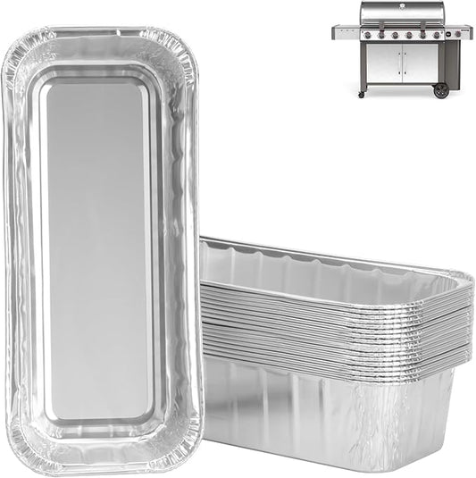 6498 6417 Grease Catcher Pans for Weber Genesis II 400 & 600,Aluminum Foil Tray Liners for Weber 28''/36" Gas Griddle, for Weber 400/600 Summit Series Smokefire EX6 EPX6 EX4 Gas Grill,20 Packs