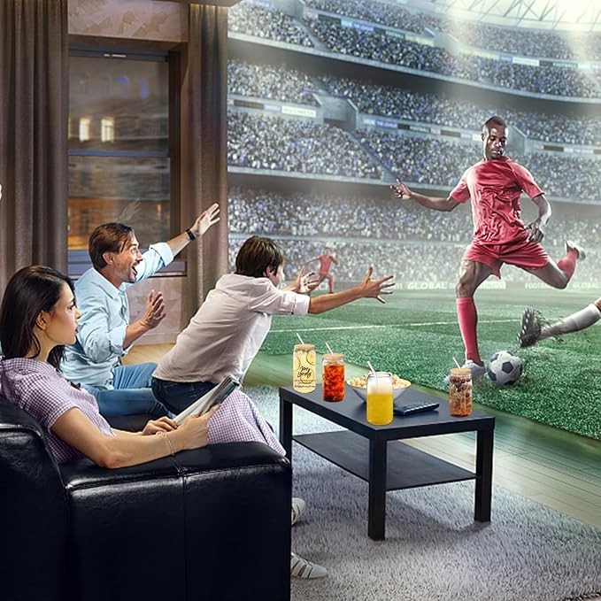 Glass Cups with Lids and Straws Set of 16 – 16oz Iced Coffee Tumblers for Holiday Parties, Family Gatherings, and Everyday Hosting – Gift-Ready Drinkware for Christmas, New Year, or Home Entertaining