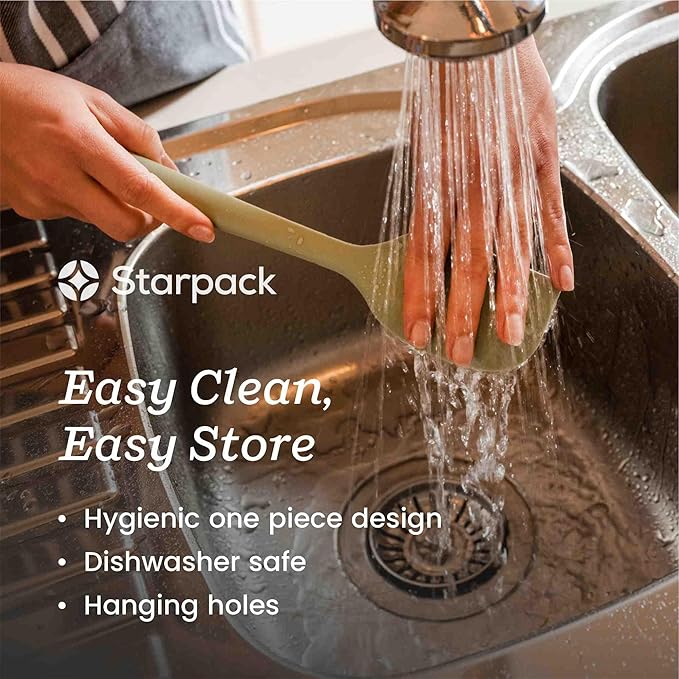 Starpack 'Ladle of Love' Premium Silicone Ladle - High Heat Resistant to 600F - Non Stick Silicone Spoon for Serving - LFGB Grade Rubber