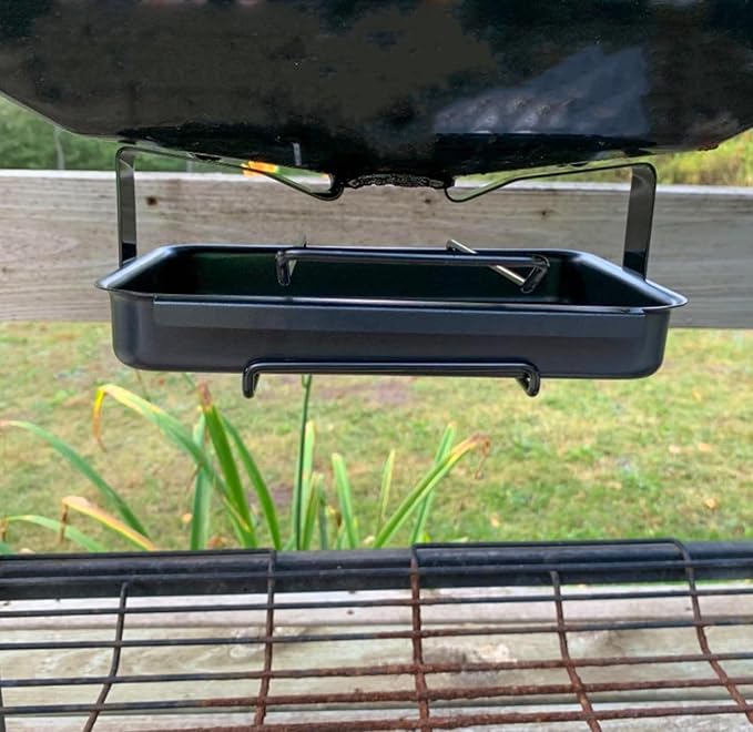 Hisencn 7515 Grill Catch Pan Holder Drip Pan Replacement for Weber Genesis 1000-5500, Genesis Silver/Gold/Platinum, Genesis II Series, Platinum I/II, and Summit, Porcelain Steel Grease Collection