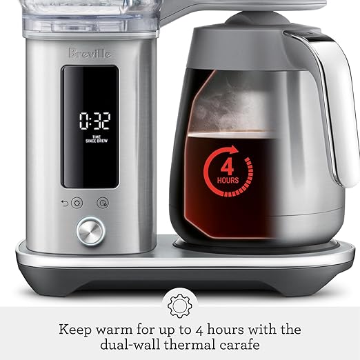 Breville Luxe Drip Coffee Machine BDC465DBL, Damson Blue, Thermal Carafe