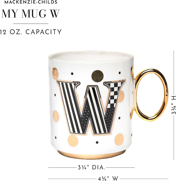 MACKENZIE-CHILDS My Mug, Decorative Ceramic Coffee Mug with Handle, W