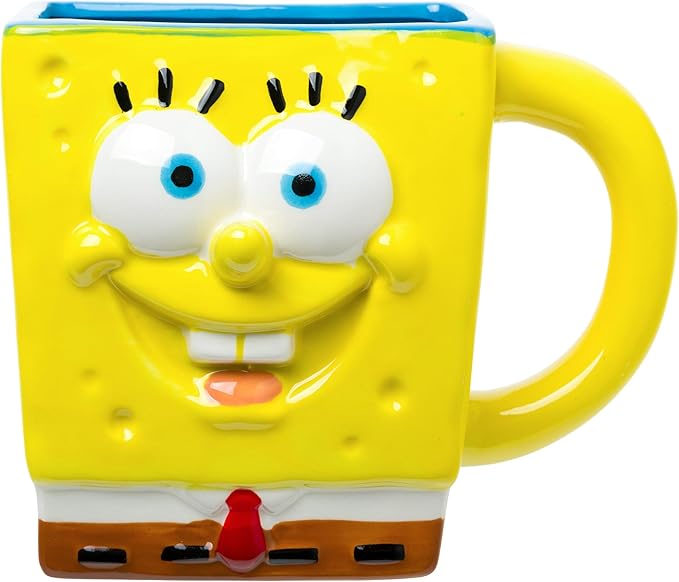 Silver Buffalo SpongeBob SquarePants 3D Sculpted Ceramic Mug, 20 Ounces