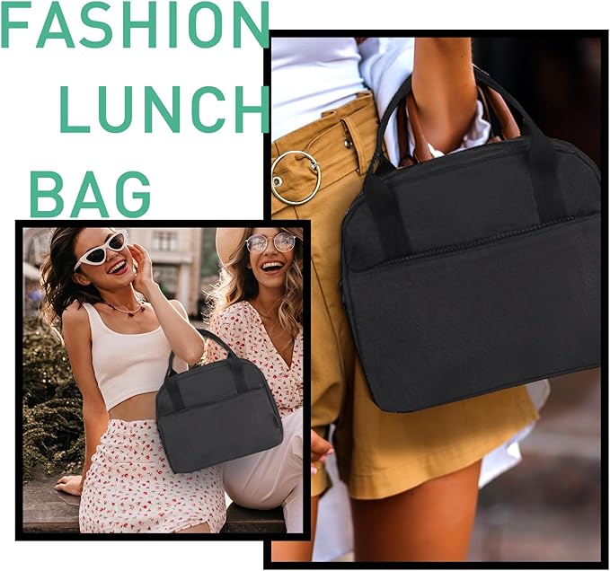 VLM Lunch Bag,Lunch Box for Women Men,Reusable Insulated Lunch Tote,Small Leakproof Cute Lunch Cooler with High Capacity for Work,Picnic,Campin