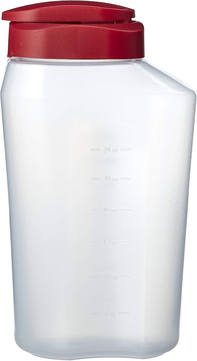 GoodCook 1 Quart Bottle – BPA Free Mixing Pitcher with Lid, Snap Lock Easy Pour Lid, Drink Containers for Fridge, Liquid Storage Container, Jugs for Drinks, Plastic Bottles with Lids