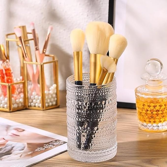 Hobnail Drinking Glasses set of 6（13 oz） Hobnail Water KItchen Glassware, Embossed Vintage Juice Glasses Tall Bar Drinkware