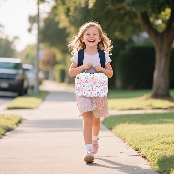 LEDAOU Lunch Bag Kids Lunch Box Girls Boys Insulated Lunch Bag Reusable Lunchbox for School Picnic Hiking Daycare