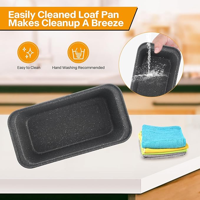 2-Pack Bread Pan, 10inch Non-Stick Bread Loaf Pan, Bread Pans for Homemade Bread, Loaf Pans for Baking Bread 9x5