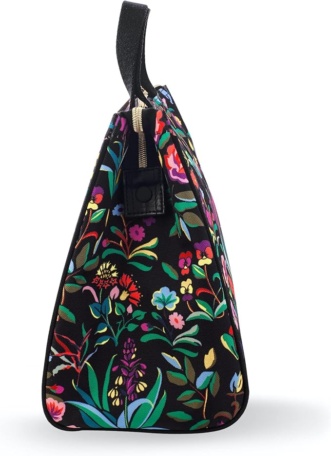 kate spade new york Portable Soft Cooler Lunch Bag, Thermal Tote with Insulated Interior Lining and Storage Pocket, Lunch Tote for Women, Autumn Floral