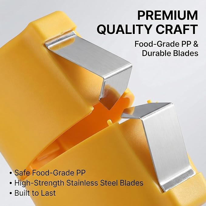 Premium PP Egg Shell Opener & Egg Cracker, Multifunctional Egg Peeler & Egg Opener Tool for Raw Eggs, Quick Clean Crack Egg Opener for Home Kitchen Gadgets (Yellow)