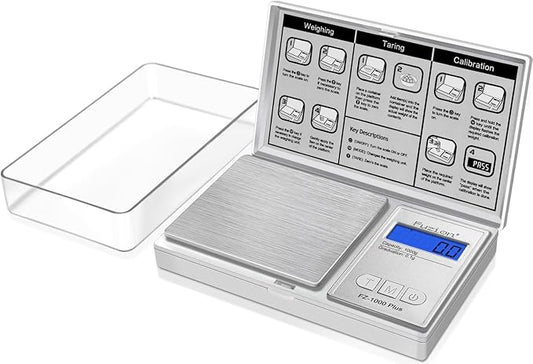 Fuzion Digital Pocket Scale .1 Gram Accuracy, 1000g Digital Gram Scales for Small Food, Jewelry, Herb, Spice, Coin - Weight Gram and Oz